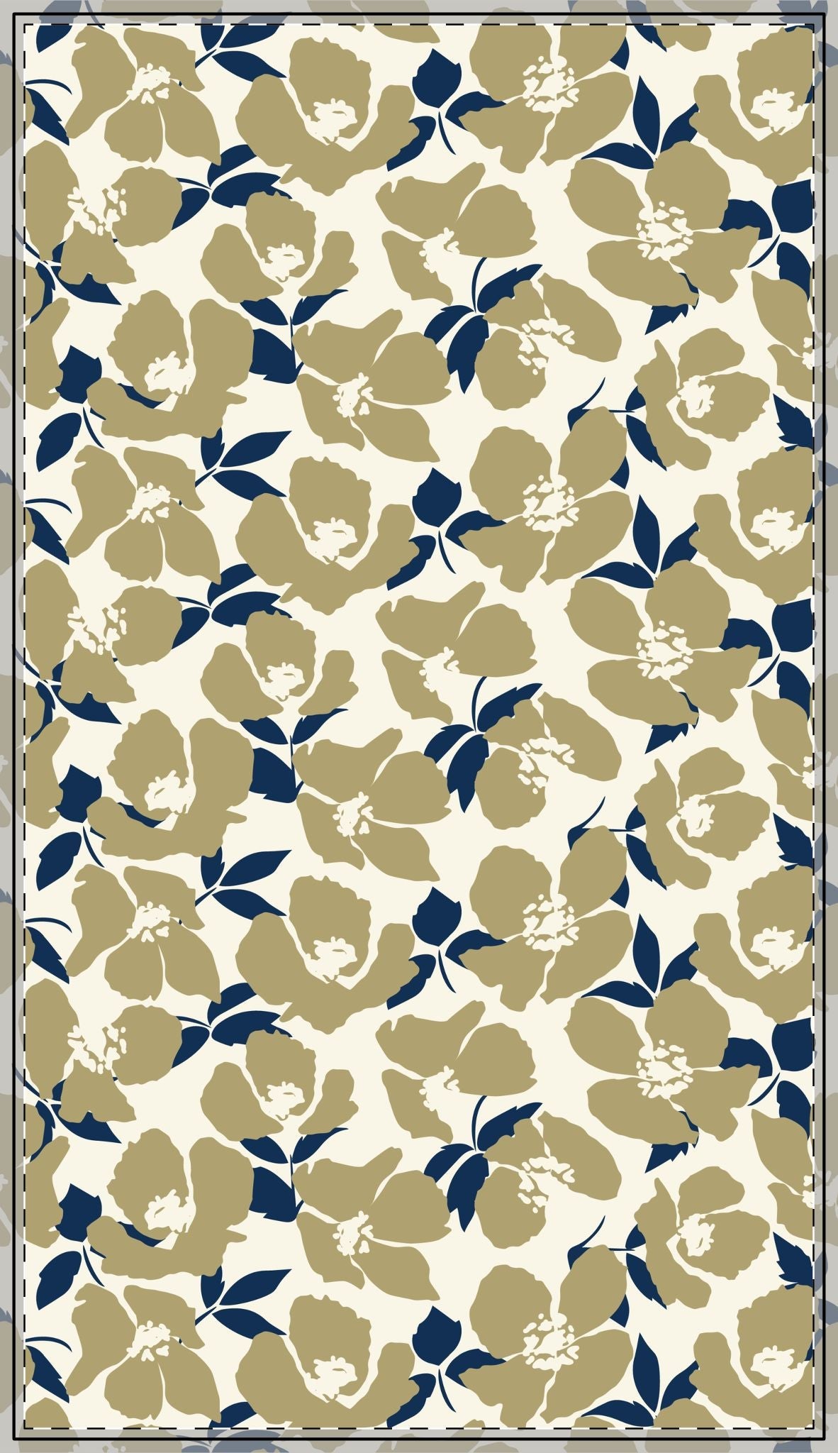 Tablecloth | Blue & Gold | Poppy