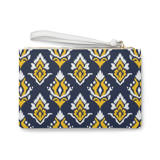 Clutch Bag | Yellow & Blue | Ikat