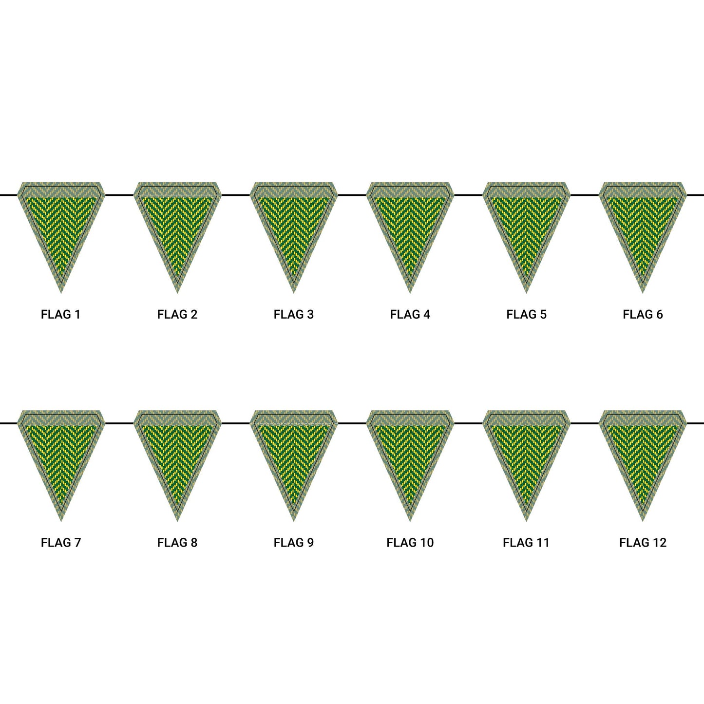 Flag Garland | Eugene, Oregon | Herringbone