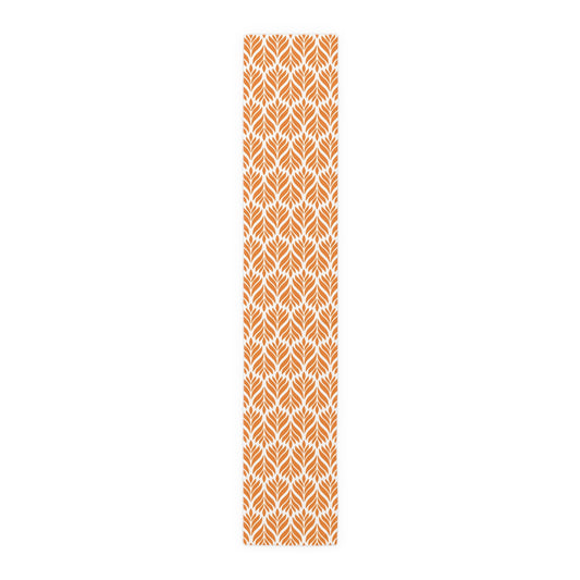 Table Runner | Orange & White | Palm