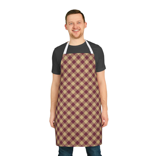 Apron | Maroon & Gold | Gingham