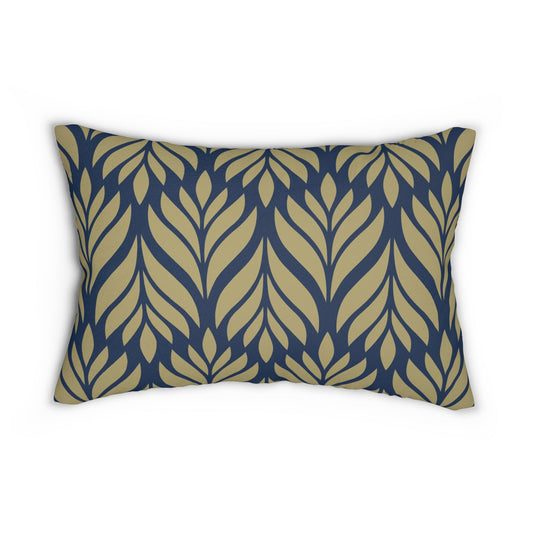 Pillow | Blue & Gold | Palm