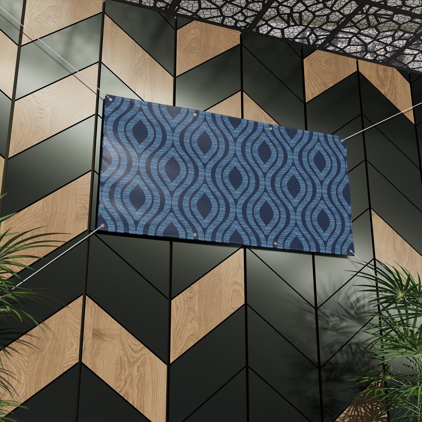 Banner | Light Blue & White | Ogee