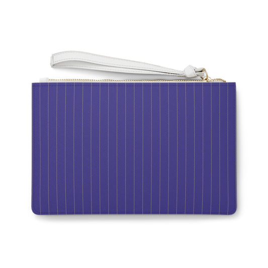 Clutch Bag | Purple & Gold | Pinstripe