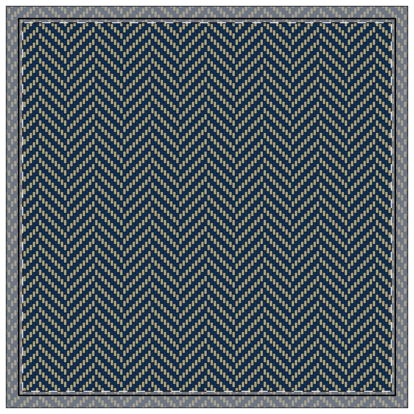 Napkins | Blue & Gold | Herringbone