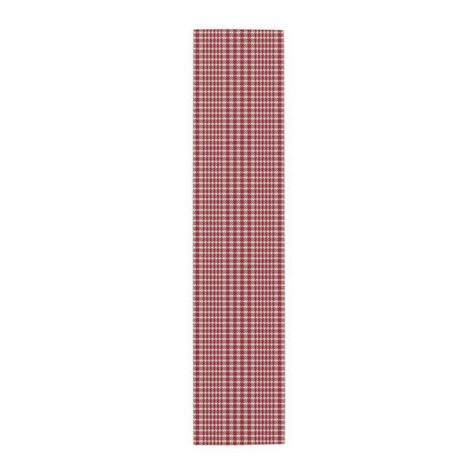 Table Runner | Maroon & White | Tweed