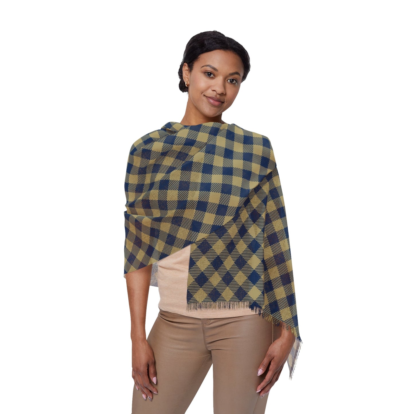 Scarf | Blue & Gold | Gingham