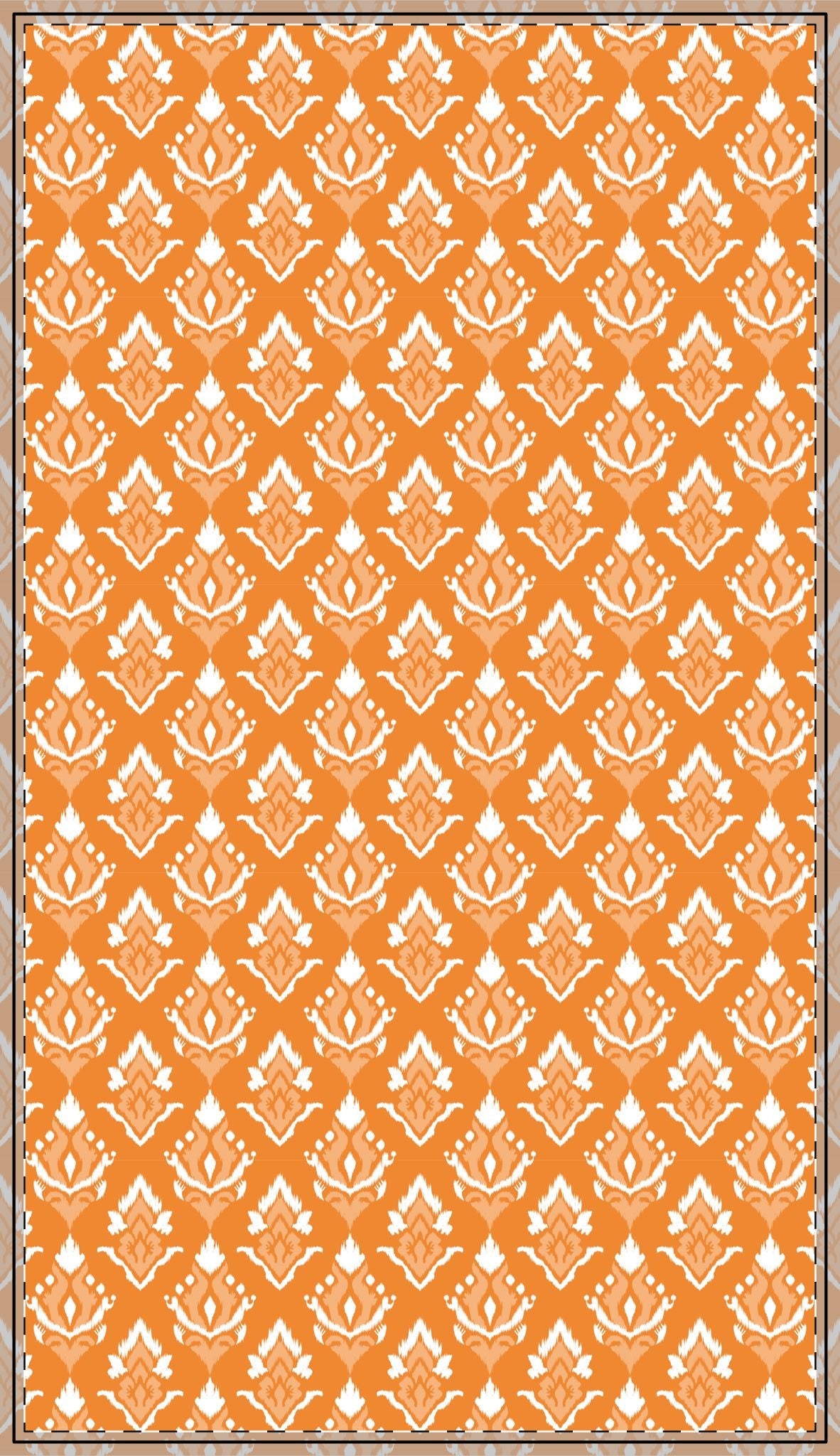 Tablecloth | Orange & White | Ikat