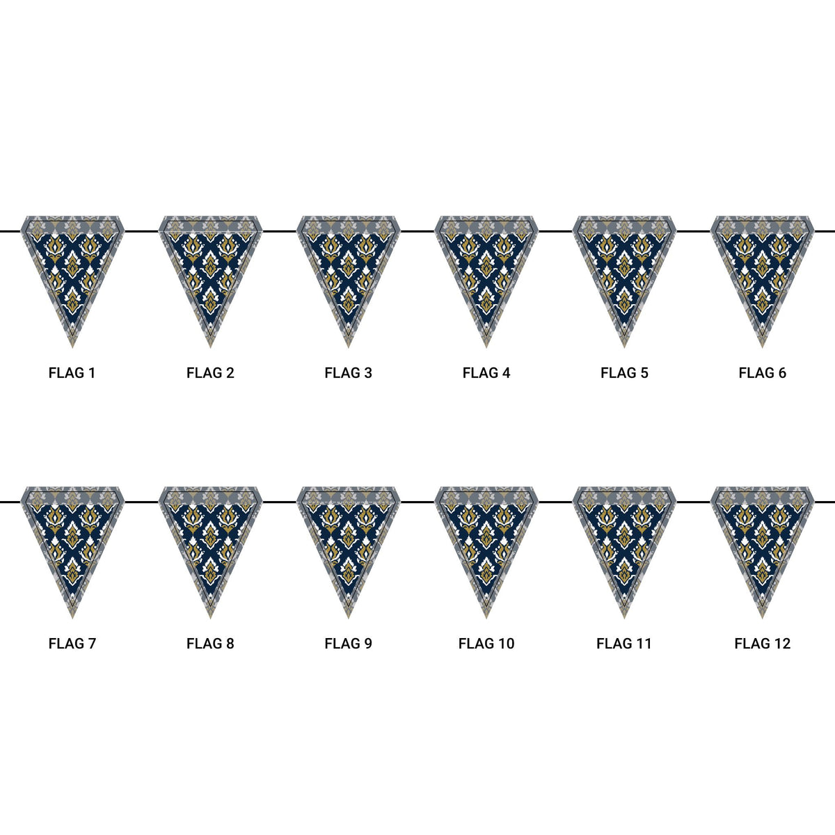 Flag Garland | Notre Dame, Indiana | Ikat