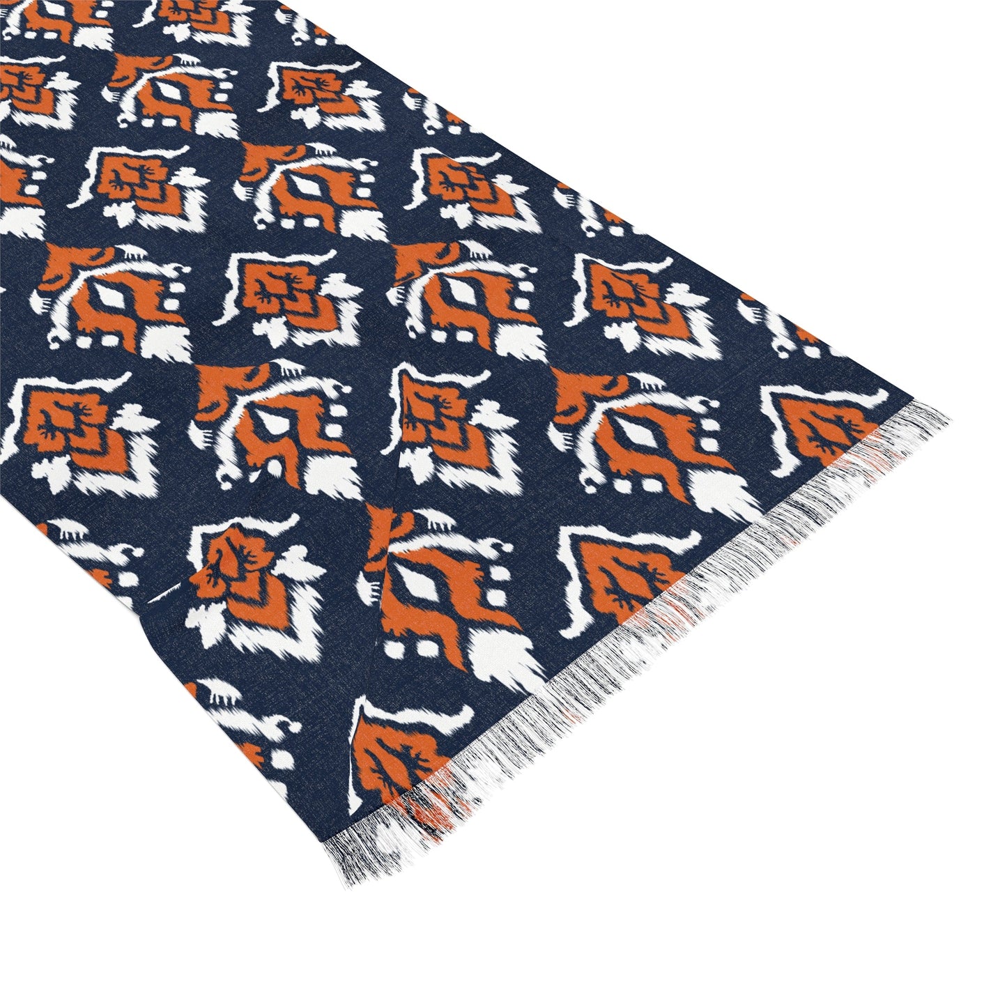 Scarf | Orange & Blue | Ikat