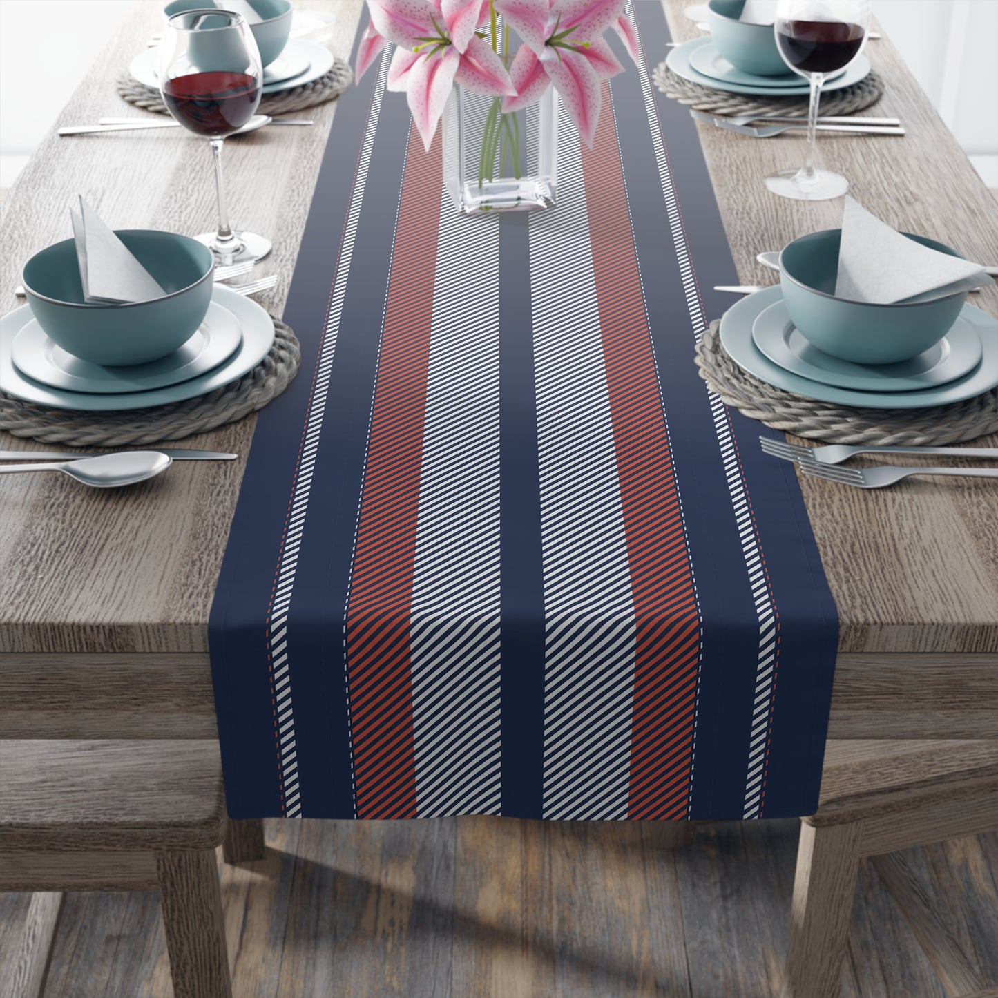 Table Runner | Charlottesville, Virginia | Stripe