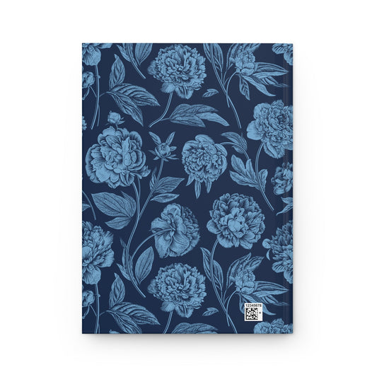 Journal | Light Blue & White | Peony