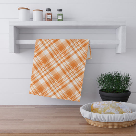 Tea Towel | Orange & White | Tartan