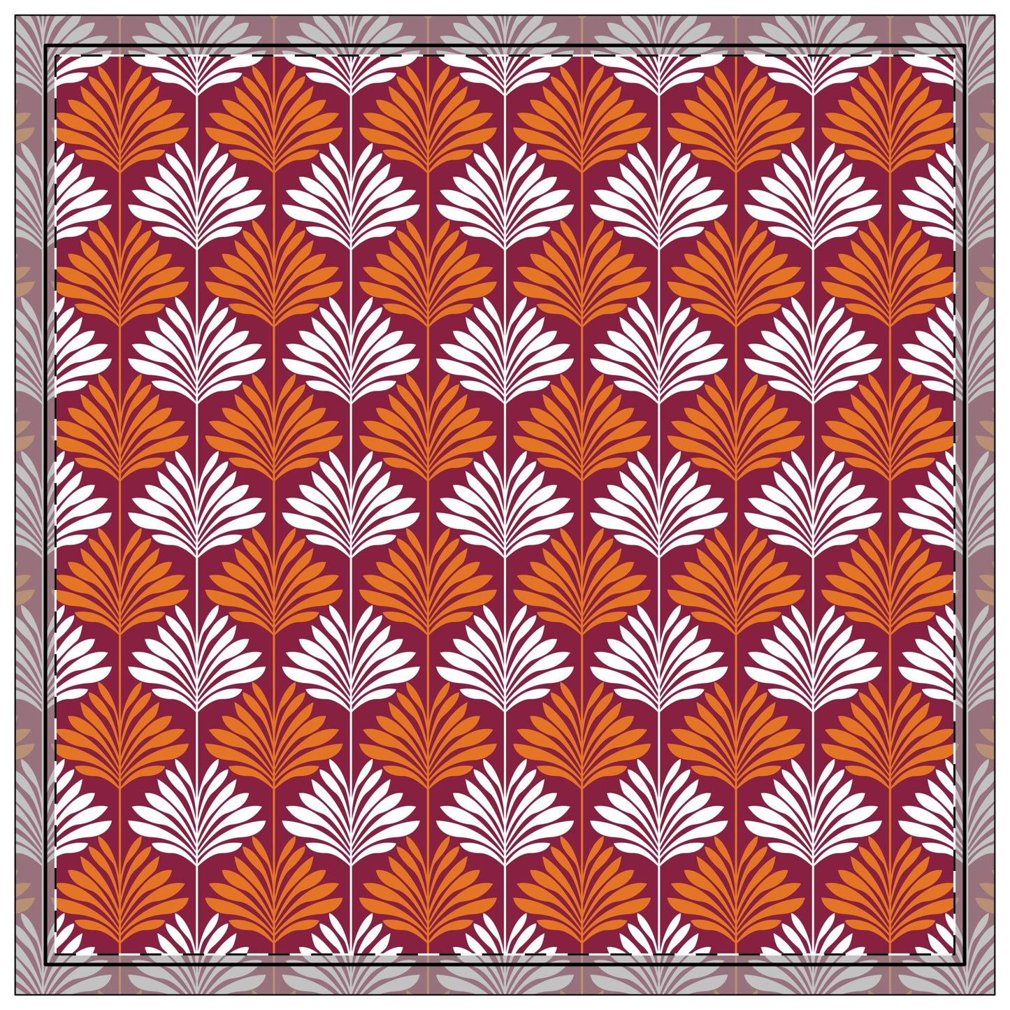 Napkins | Maroon & Orange | Deco