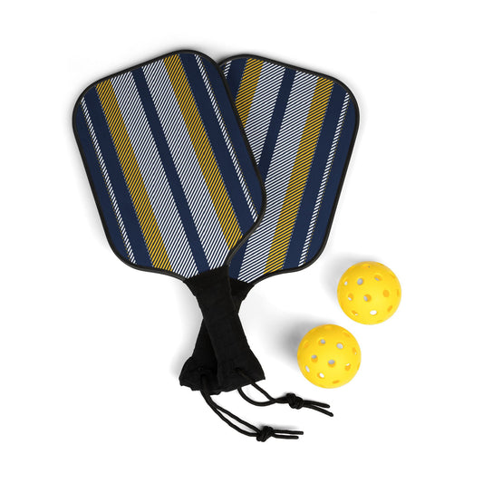 Pickleball Paddle Kit | Yellow & Blue | Stripe