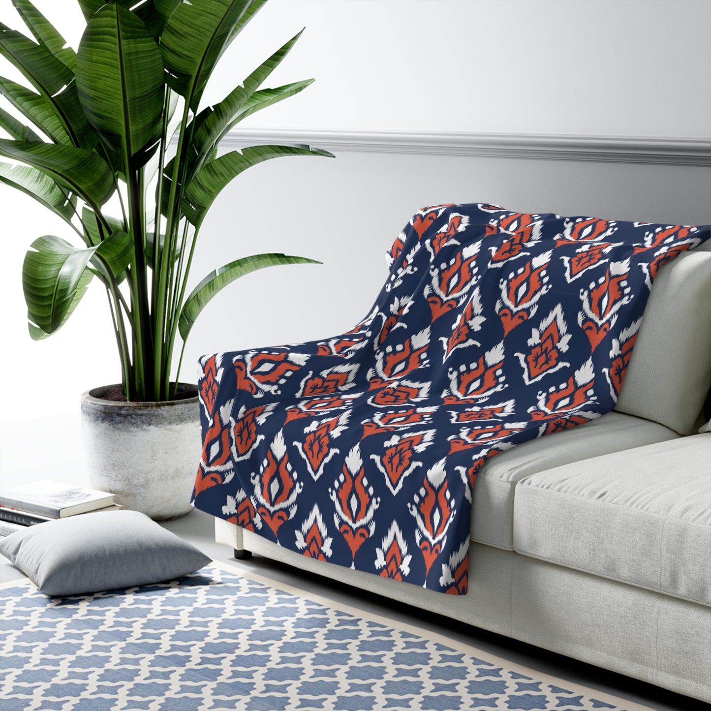 Sherpa Fleece Blanket | Charlottesville, Virginia | Ikat