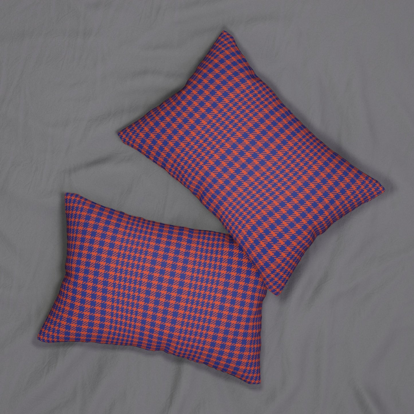 Pillow | Bright Blue & Orange | Tweed