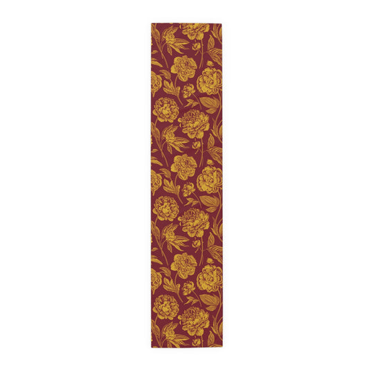 Table Runner | Red & Yellow | Peony