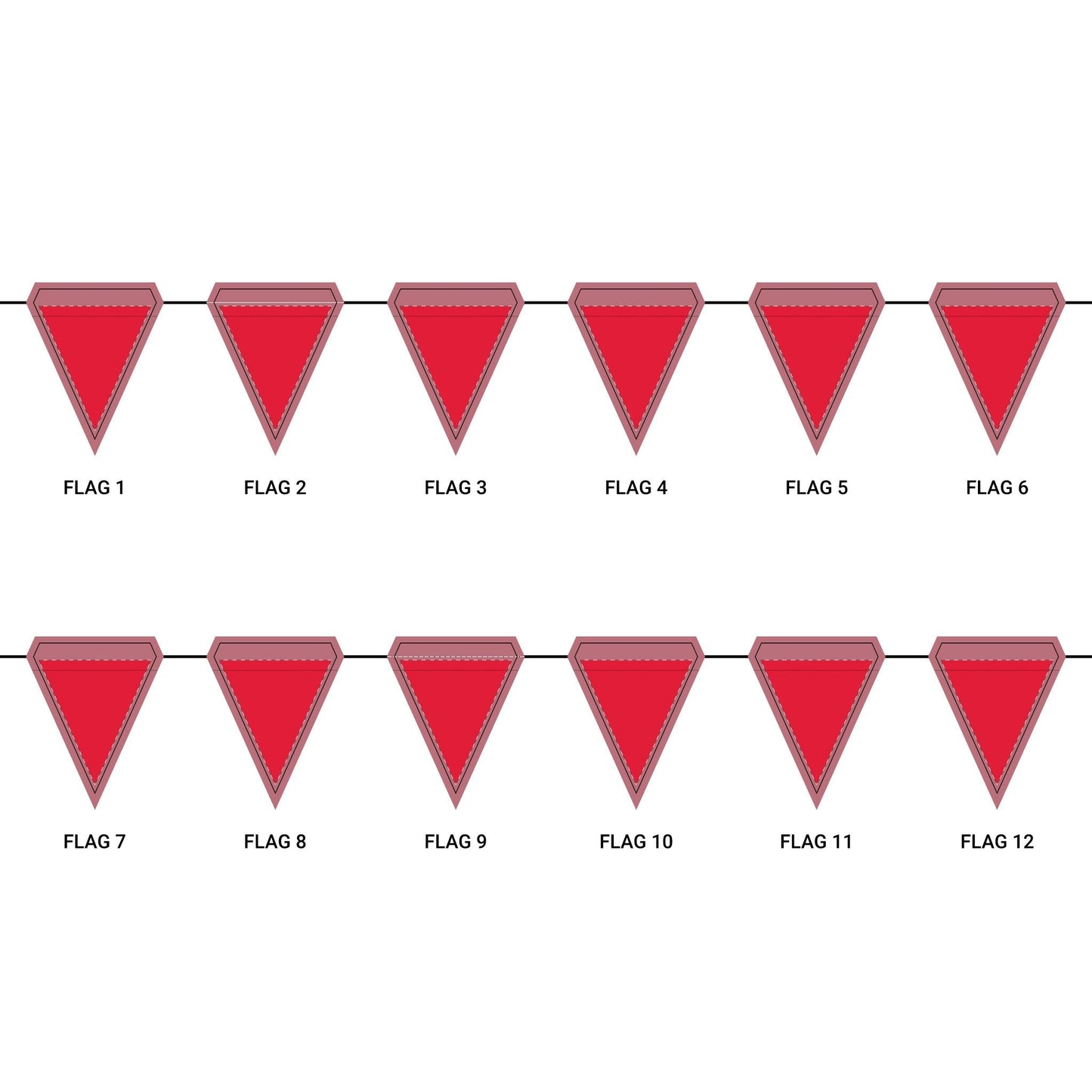 Flag Garland | Red & Black | Light