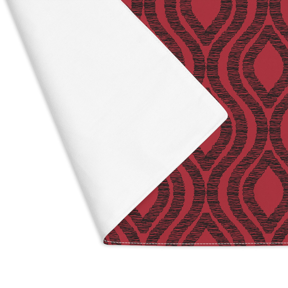 Placemat | Red & Black | Ogee