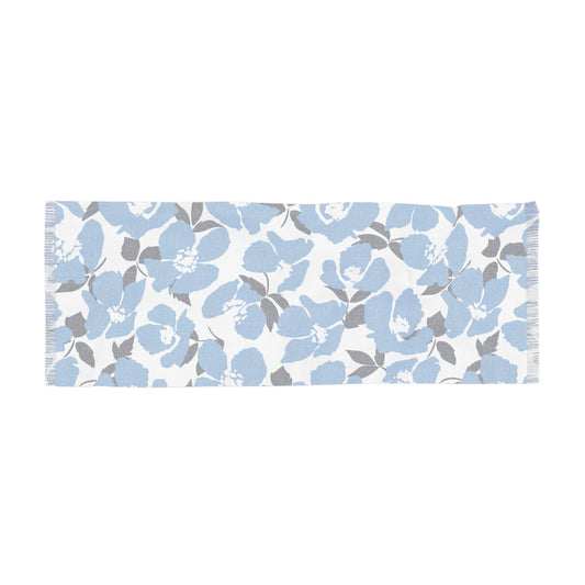 Scarf | Light Blue & White | Poppy