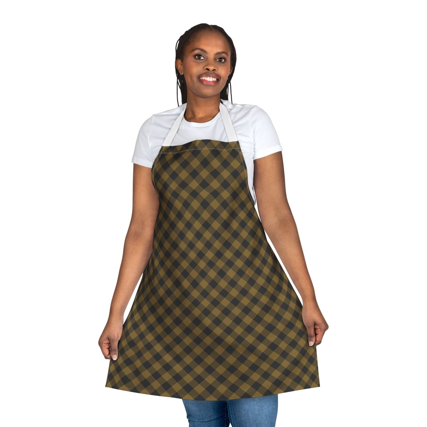 Apron | Black & Gold | Gingham