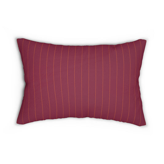 Pillow | Maroon & Orange | Pinstripe