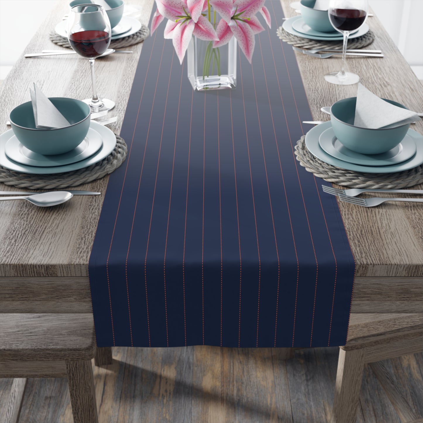 Table Runner | Charlottesville, Virginia | Pinstripe