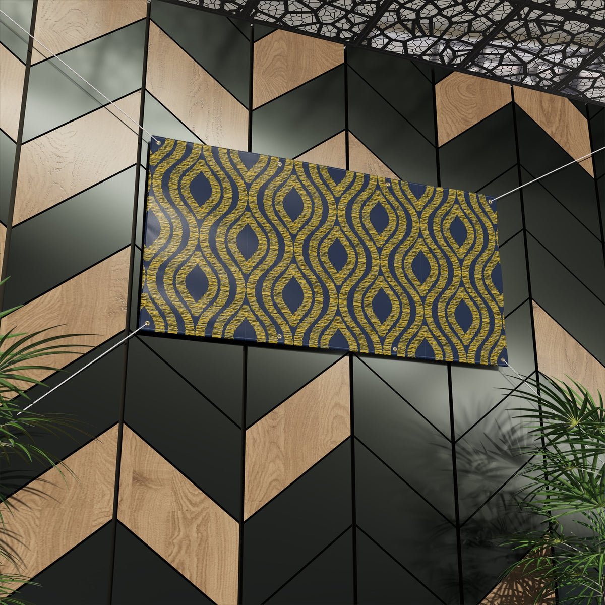 Banner | Yellow & Blue | Ogee
