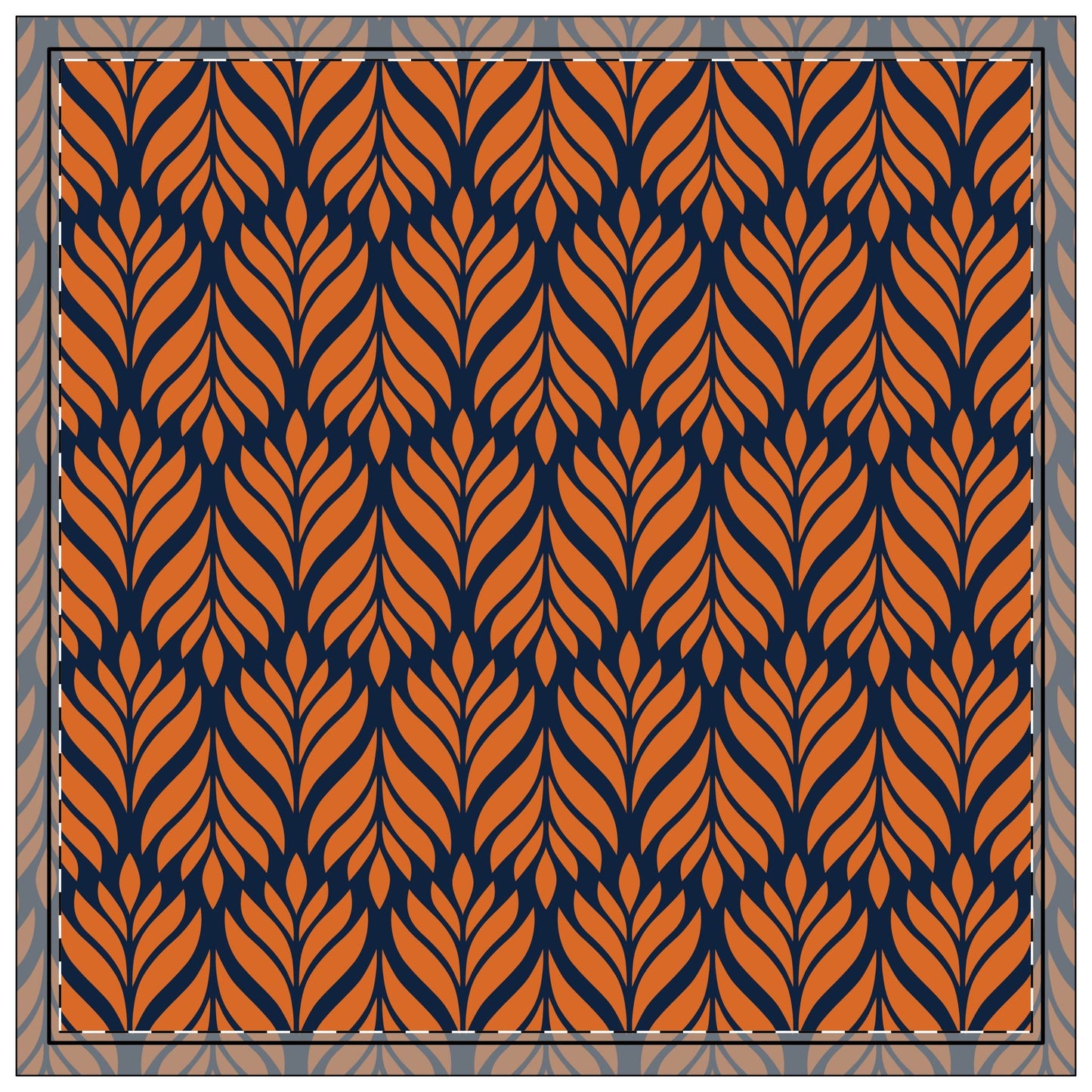 Napkins | Orange & Blue | Palm