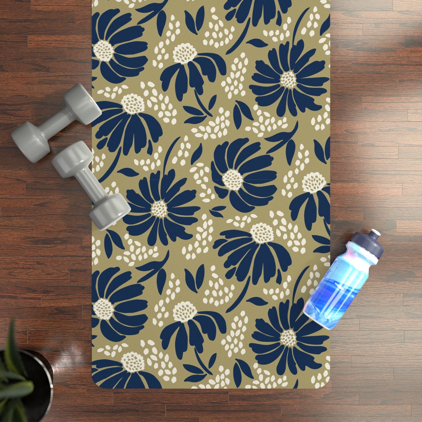 Yoga Mat | Blue & Gold | Bellis