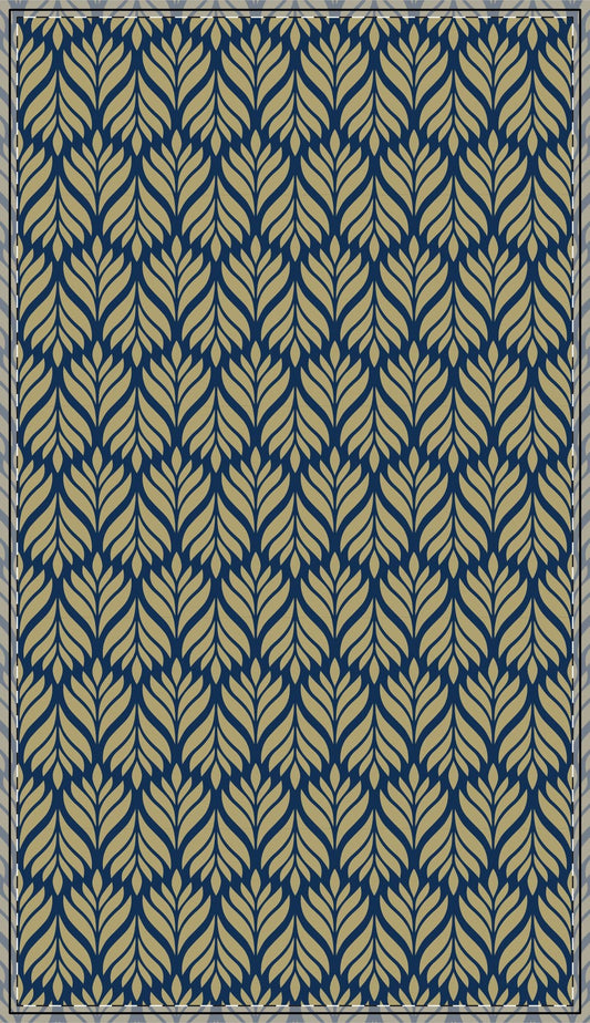 Tablecloth | Blue & Gold | Palm