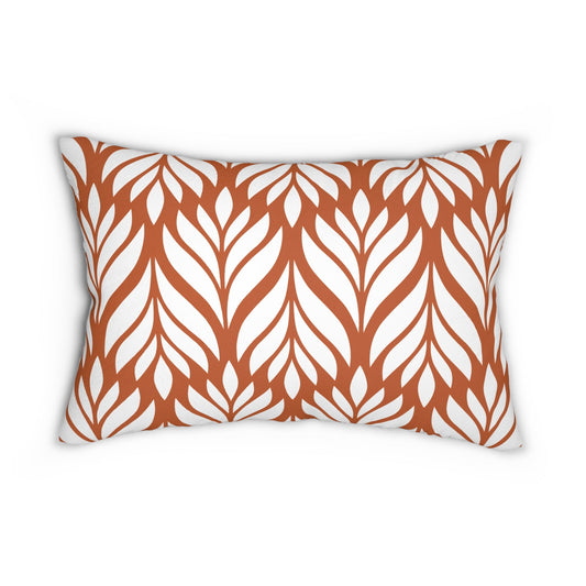 Pillow | Dark Orange & White | Palm