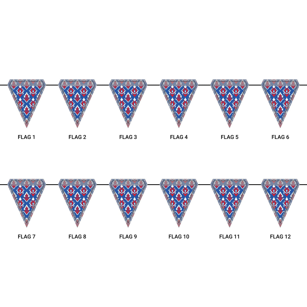 Flag Garland | Lawrence, Kansas | Ikat