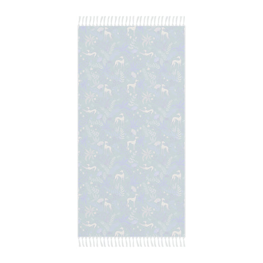 Boho Beach Towel | Greyhounds | Teal Fern