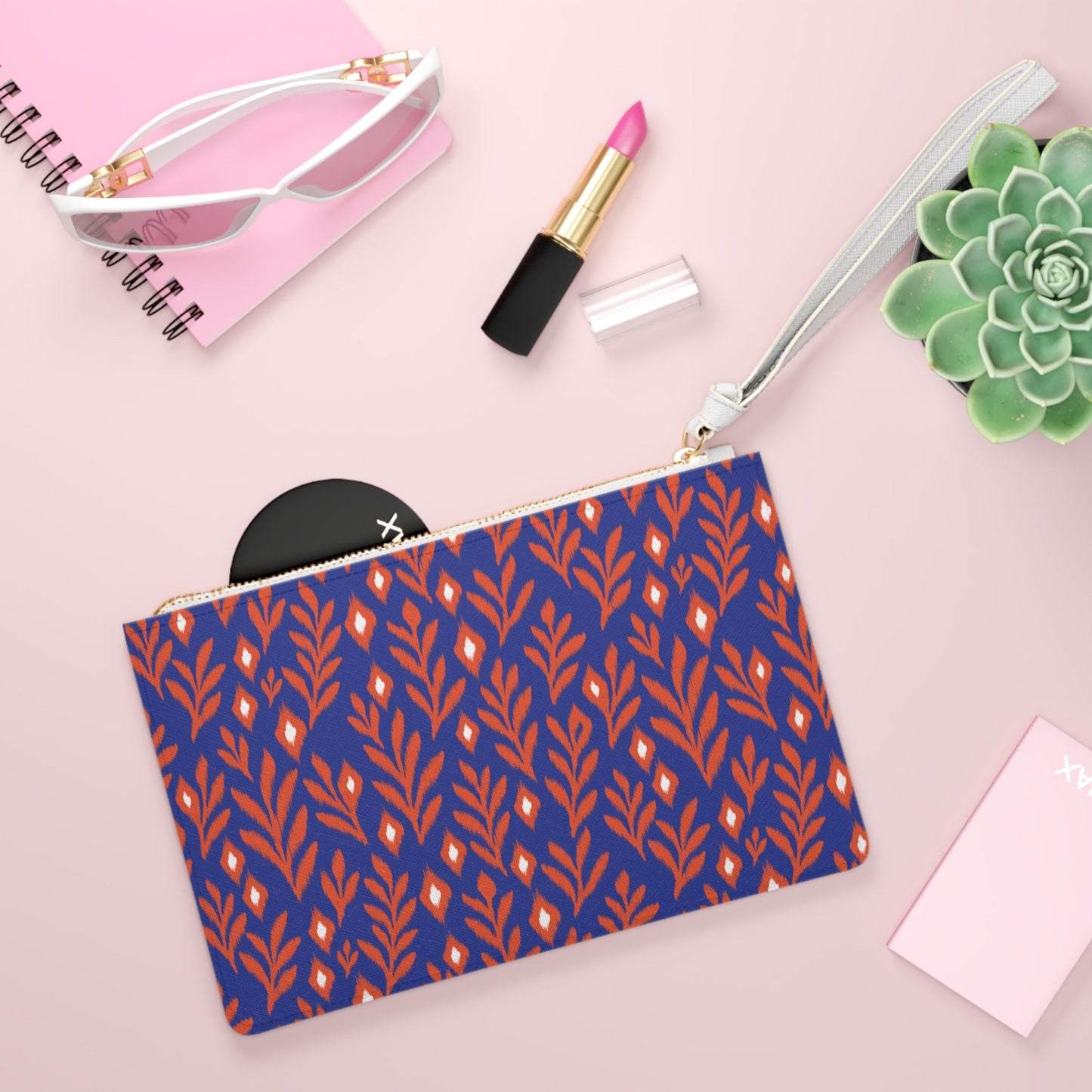 Clutch Bag | Bright Blue & Orange | Laurel