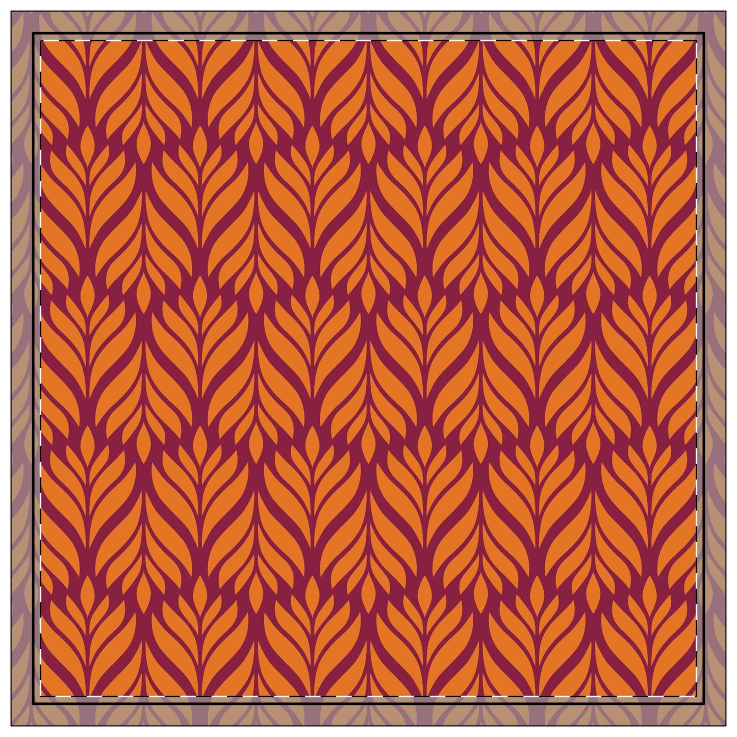 Napkins | Maroon & Orange | Palm