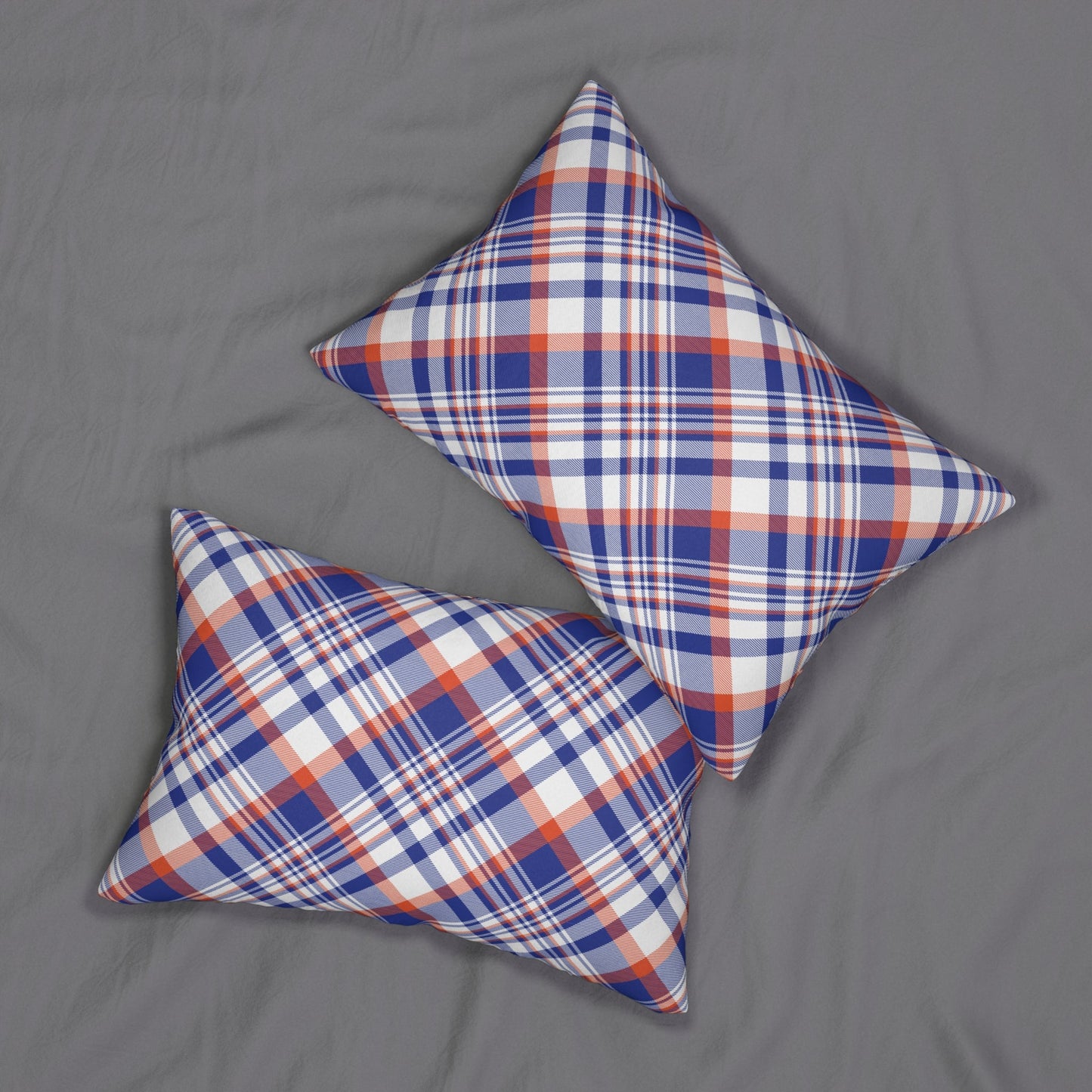 Pillow | Bright Blue & Orange | Tartan
