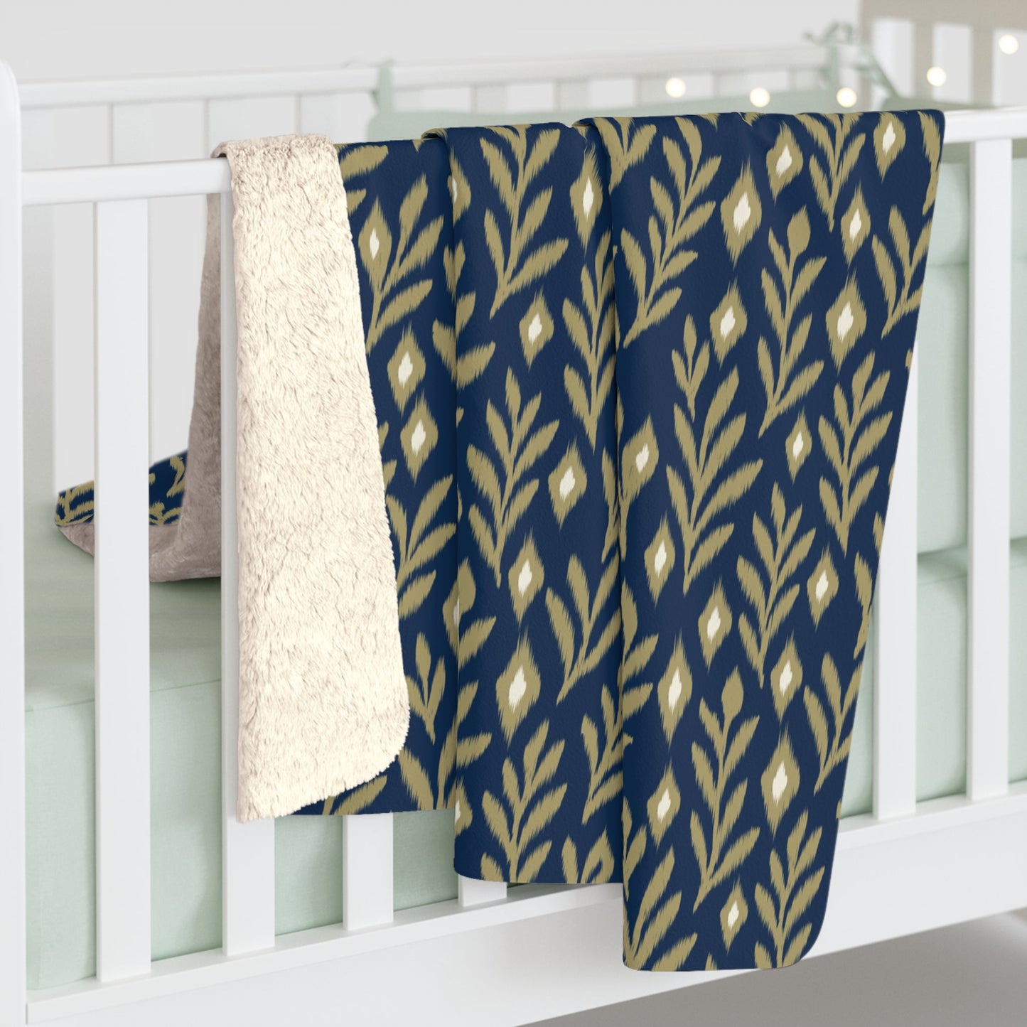 Sherpa Blanket | Blue & Gold | Laurel