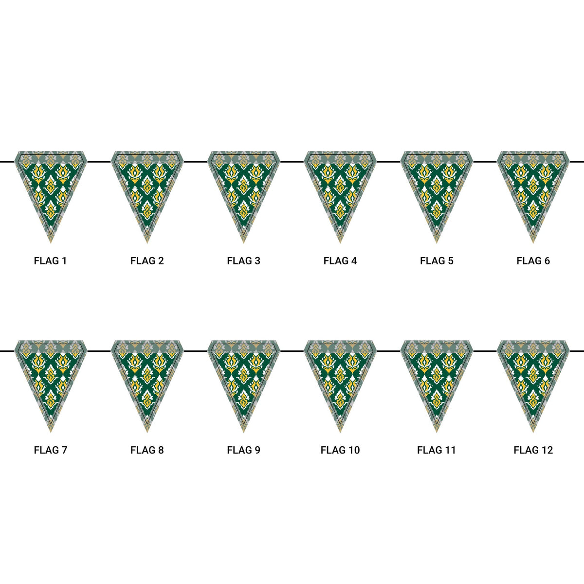 Flag Garland | Fairfax, Virginia | Ikat