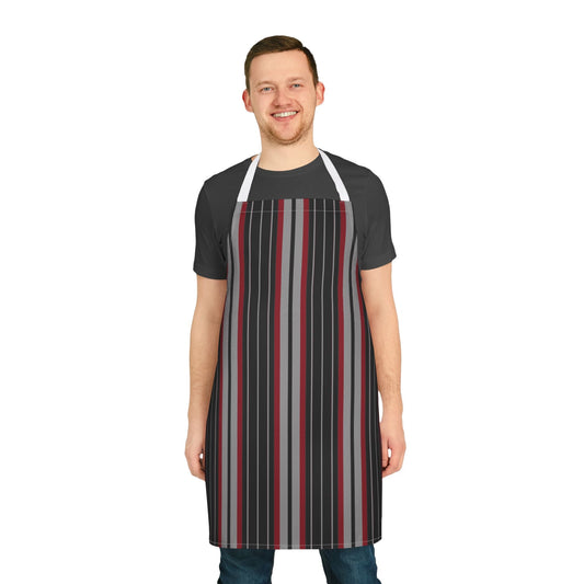 Apron | Red & Black | Stripe