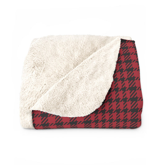 Sherpa Blanket | Red & Black | Tweed