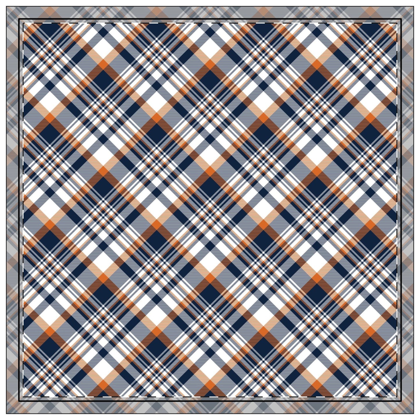Napkins | Orange & Blue | Tartan