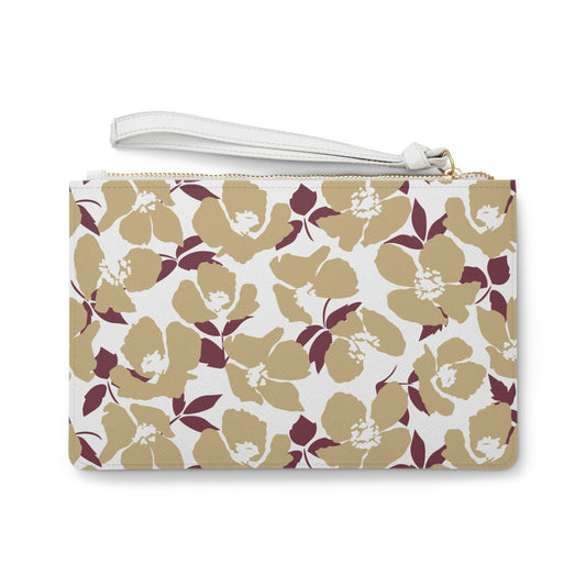 Clutch Bag | Maroon & Gold | Poppy