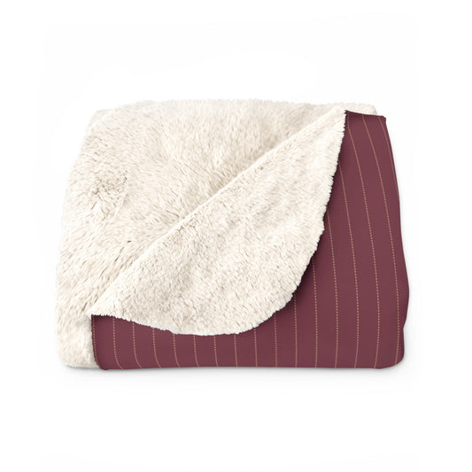 Sherpa Blanket | Maroon & Gold | Pinstripe
