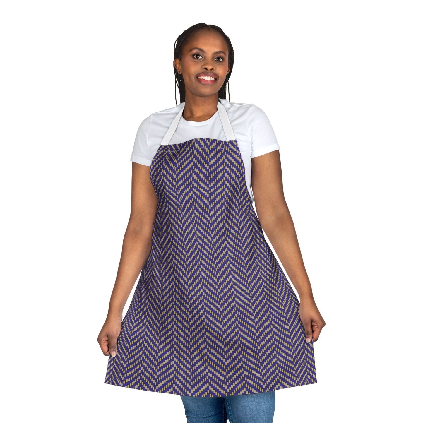 Apron | Purple & Gold | Herringbone