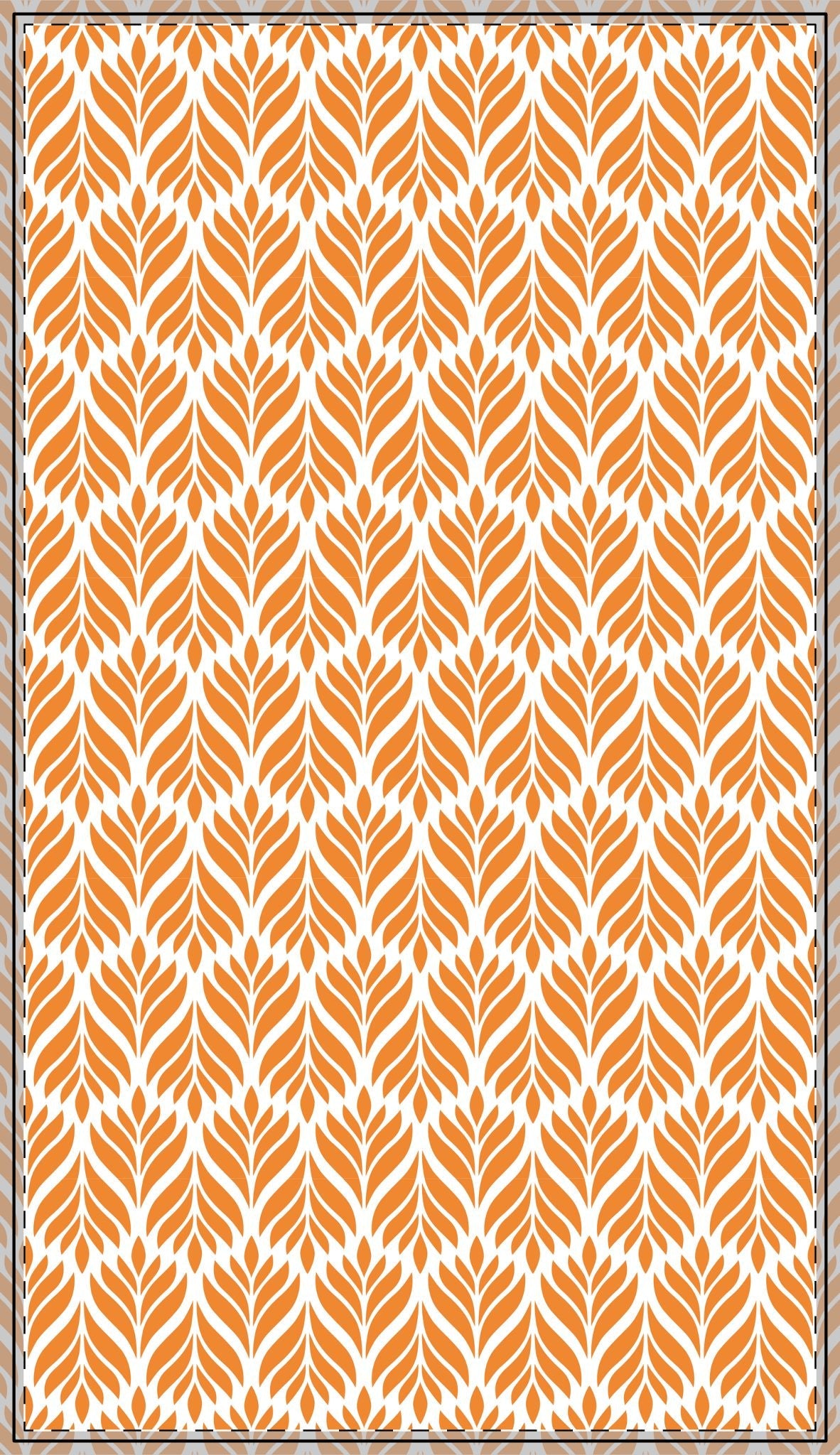 Tablecloth | Orange & White | Palm