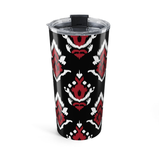 Tumbler | Red & Black | Ikat