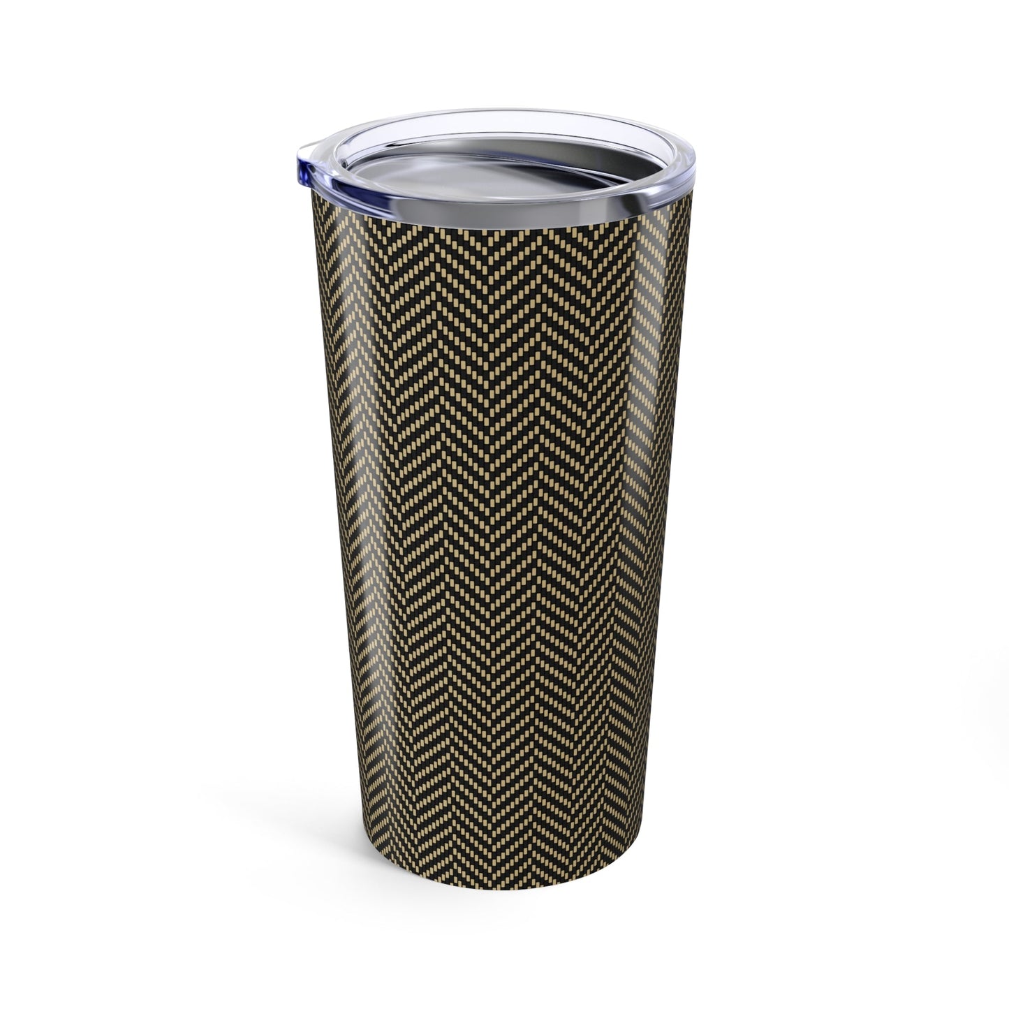 Tumbler | Black & Gold | Herringbone