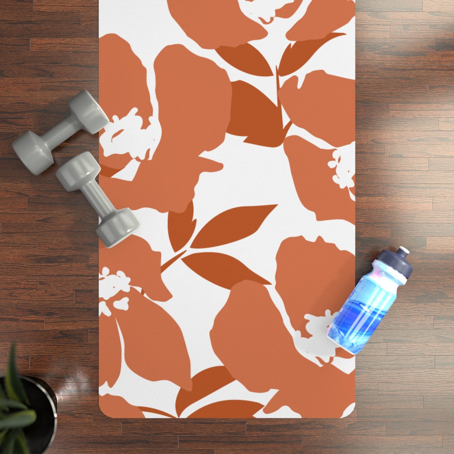 Yoga Mat | Dark Orange & White | Poppy